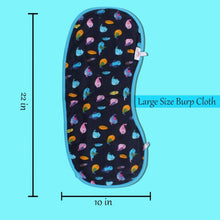 Load image into Gallery viewer, Blue Birdy Burp Cloth