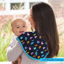 Load image into Gallery viewer, Blue Birdy Burp Cloth