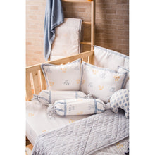 Load image into Gallery viewer, Cat Hand Block Printed Cot Bedding Set