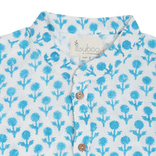 Load image into Gallery viewer, Light Blue Flower Kurta Pajama Set