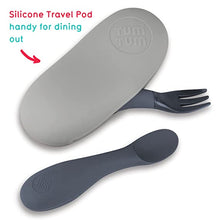 Load image into Gallery viewer, Grey Baby Spoon & Fork set