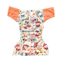 Load image into Gallery viewer, Orange Cow Reusable Button Training Pants