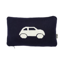 Load image into Gallery viewer, Dark Navy Car Cotton Knitted Cushion Cover With Zipper Opening