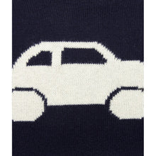 Load image into Gallery viewer, Dark Navy Car Cotton Knitted Cushion Cover With Zipper Opening