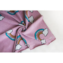 Load image into Gallery viewer, Rainbow Light pink Cotton Knitted Blanket