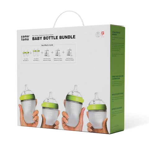 Green Baby Bottle Bundle- Pack Of 7