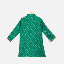 Load image into Gallery viewer, Green Bandhani Kurta Pyjama