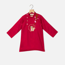 Load image into Gallery viewer, Red Pichwai Embroidered Kurta Pyjama