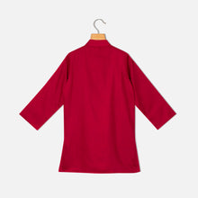 Load image into Gallery viewer, Red Pichwai Embroidered Kurta Pyjama