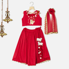 Load image into Gallery viewer, Red Pichwai Embroidered Lehenga Set