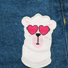 Load image into Gallery viewer, Blue Llama Applique Denim Shorts
