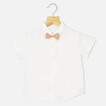 Load image into Gallery viewer, Navy Tropical Printed Waistcoat With White Half Sleeves Shirt & Peach Shorts