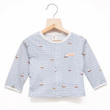 Load image into Gallery viewer, Blue And White Boat Printed Night Suit