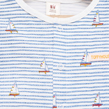 Load image into Gallery viewer, Blue And White Boat Printed Night Suit