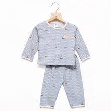 Load image into Gallery viewer, Blue And White Boat Printed Night Suit