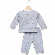 Load image into Gallery viewer, Blue And White Boat Printed Night Suit
