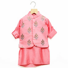 Load image into Gallery viewer, Pink Kurta Pajama with Embroidered Nehru Jacket