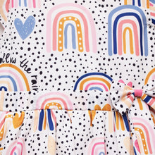 Load image into Gallery viewer, White Follow The Rainbow Frock