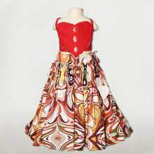 Load image into Gallery viewer, Red Evil Eye Heart Crop Top With Satin Ghaghra