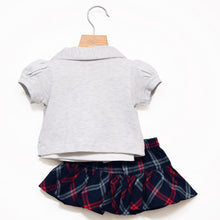 Load image into Gallery viewer, Checked Top and Skirt Set With Jacket