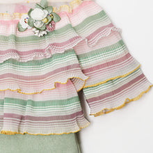 Load image into Gallery viewer, Green Cape Layered Midi Dress