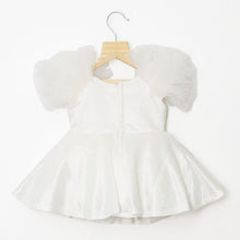 Load image into Gallery viewer, Pink & White Shine Ruffled Sleeves Party Dress