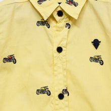 Load image into Gallery viewer, Yellow Bike Printed Full Sleeves Shirt