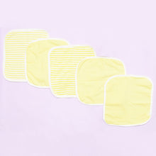 Load image into Gallery viewer, Lemon Striped Super Soft Wash Cloths - Set Of 5