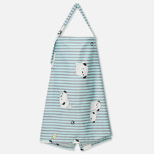 Load image into Gallery viewer, Blue And Grey Striped Printed Multi-Purpose Nursing Cover For Breast Feeding