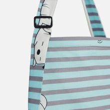 Load image into Gallery viewer, Blue And Grey Striped Printed Multi-Purpose Nursing Cover For Breast Feeding
