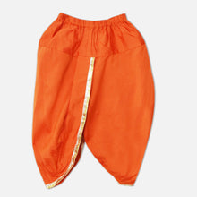 Load image into Gallery viewer, Shrinathji Embroidered Kurta With Orange Dhoti