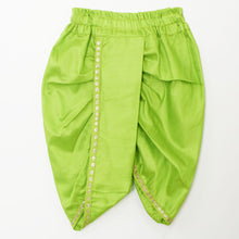 Load image into Gallery viewer, Green Leheriya Angrakha Kurta With Dhoti Jamna Set