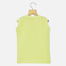 Load image into Gallery viewer, Pastel Green Typographic Printed Sleeveless T-Shirt
