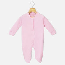 Load image into Gallery viewer, Pink And Grey Plain Full Sleeves Footsie