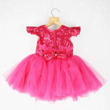 Load image into Gallery viewer, Pink Barbie Embellished Party Frock With Hairband
