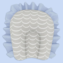 Load image into Gallery viewer, Grey Wavy Striped Organic U-Pillow
