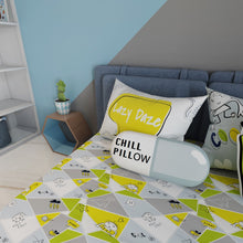 Load image into Gallery viewer, Green Doodle Land Single & Double Bedsheet Set