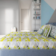 Load image into Gallery viewer, Green Doodle Land Single & Double Bedsheet Set