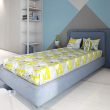 Load image into Gallery viewer, Green Doodle Land Single & Double Bedsheet Set