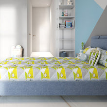 Load image into Gallery viewer, Green Doodle Land Single & Double Bedsheet Set