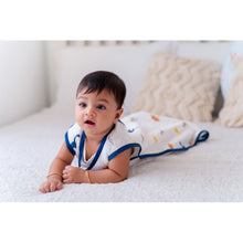 Load image into Gallery viewer, Navy Dino Printed Sleeping Bag