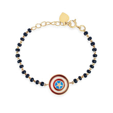 Load image into Gallery viewer, Captain America Shield Silver Baby Nazariya Bracelet