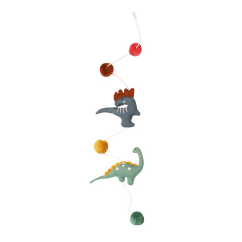 Dinosaur & Unicorn With Flamingo Hanging Toy- Green & Pink