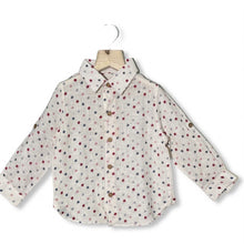 Load image into Gallery viewer, White Polka Dot Boys Shirt