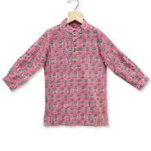 Load image into Gallery viewer, Pink Floral Kurta Pyjama Set