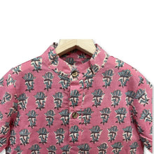 Load image into Gallery viewer, Pink Floral Kurta Pyjama Set