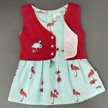 Load image into Gallery viewer, Flamingo Frock with Red Jacket