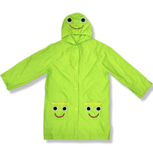 Load image into Gallery viewer, Green Smiley Full Sleeves Hooded Raincoat