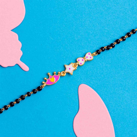 Crown, Star & Bow Silver Baby Nazariya Bracelet