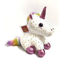 Load image into Gallery viewer, White Star Printed Magical Unicorn Soft Toy
